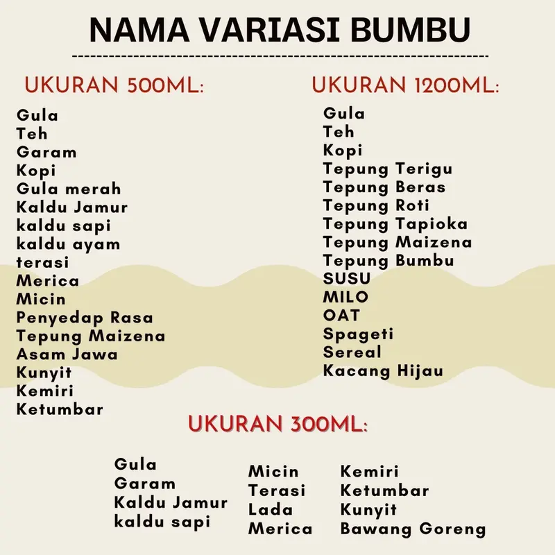 COD NEW PAKET HEMAT 6 TOPLES BUMBU TUTUP SILVER ALUMUNIUM FREE NEW LABEL (500ml+1200ml) 2