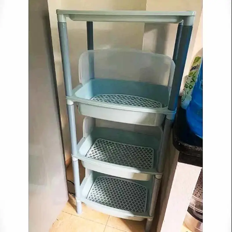 Kệ úp chén, bát 2 tầng + 1 Tầng đỉnh có nắp đậy nhựa Việt Nhật NH147 - Nhà Bếp - Kitchen hop dung bep a du 1