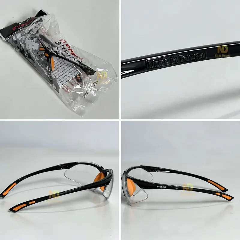 Kính bảo hộ Everest EV302 hàn điện, Kính chống bụi chắn gió dùng trong lao động đi xe máy chống tia UV 1