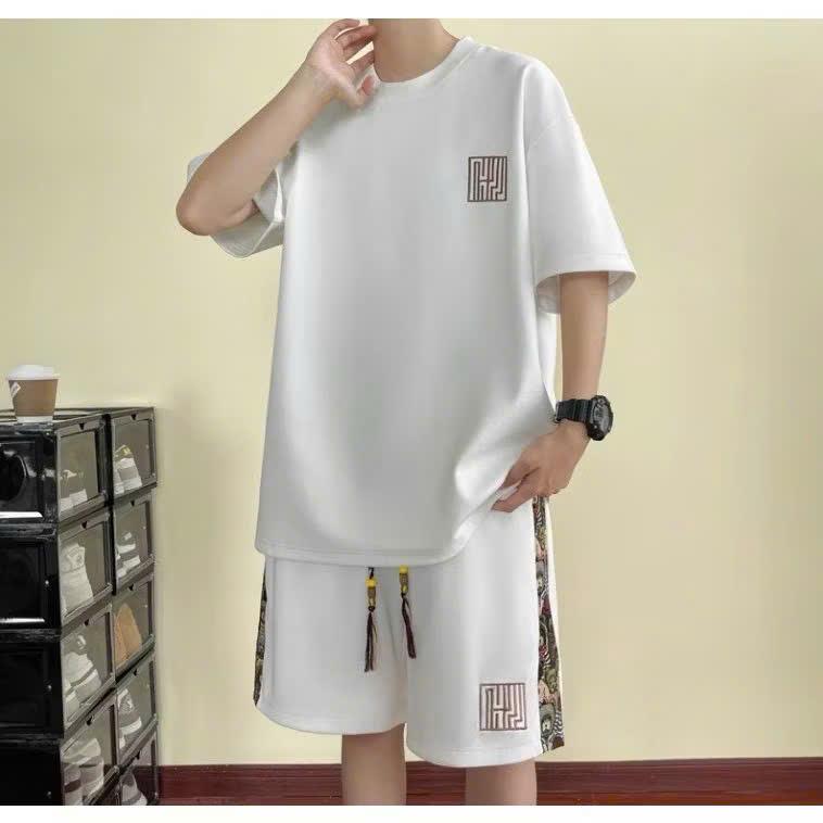 Bộ thể thao nam nữ Unisex vải tổ ong phối họa tiết 6 màu Trẻ chung năng động 3