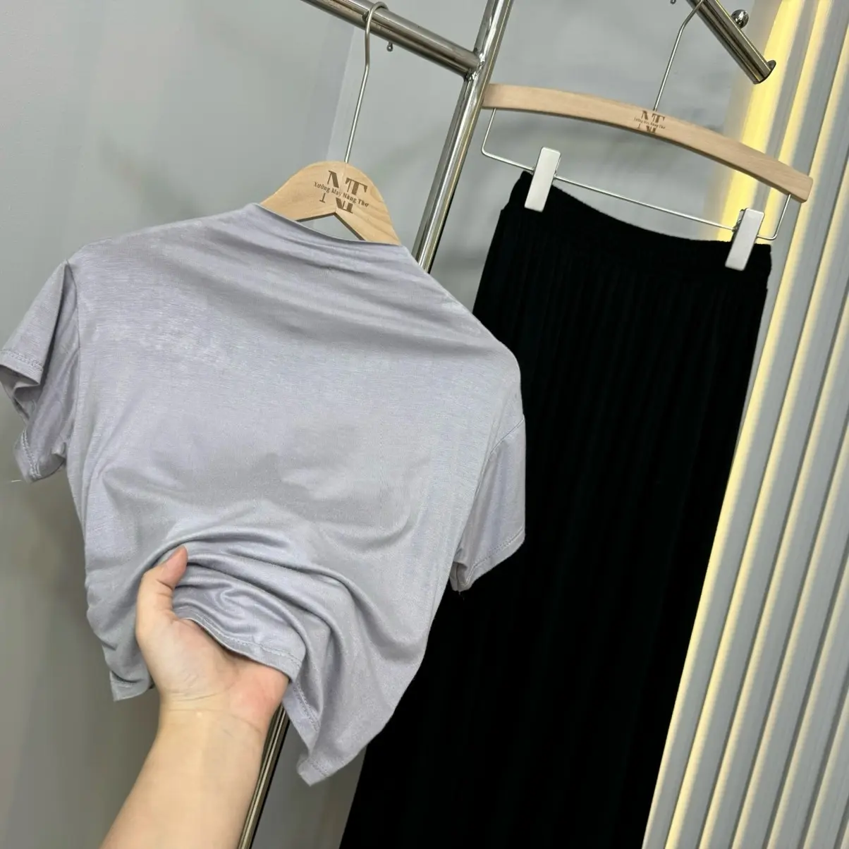 S775  Set áo dúm eo+chân váy xòe chất cotton  Women Top | BigBuy360 - bigbuy360.vn