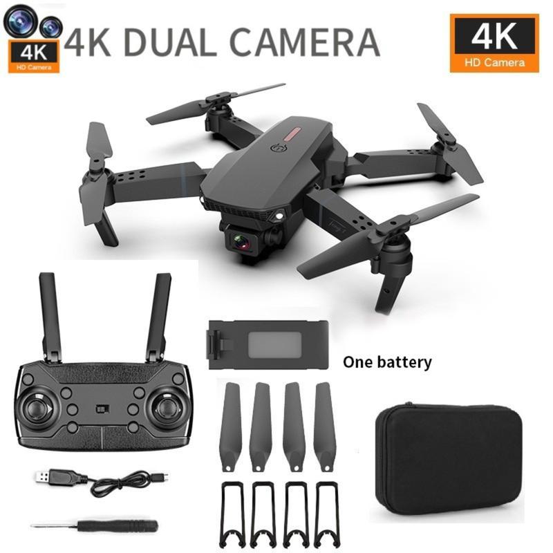 2 / 1 Camera Flycam E88 Pro Camera đôi / một Drone Máy bay điều khiển từ xa mini 4K HD được trang bị Camera Drone với kết nối điện thoại di động