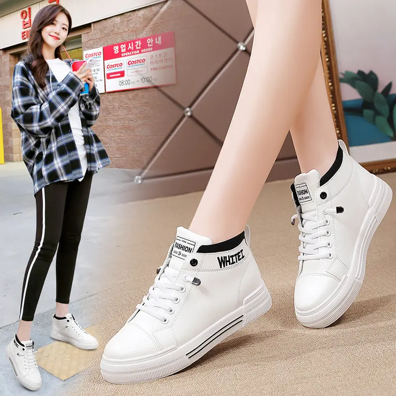 Women's High-Top Shoes New Breathable Student Korean Sports Board Shoes Women's Casual Fashion