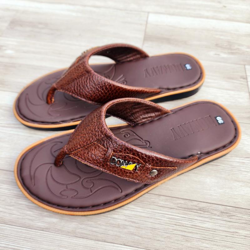 Dép Xỏ Ngón Nam Da DONAVY Cao Cấp Fullbox Đính khuy Thời Trang D.KL