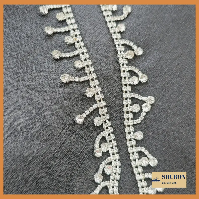 1 mét dây đá toong teng giọt nước đính đá dùng để làm đồ handmade tại nhà - phụ kiện thời trang 0