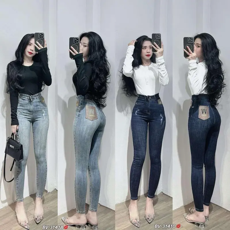 Quần jeans ôm qc dài 92-94cm  Menswear Pants 3