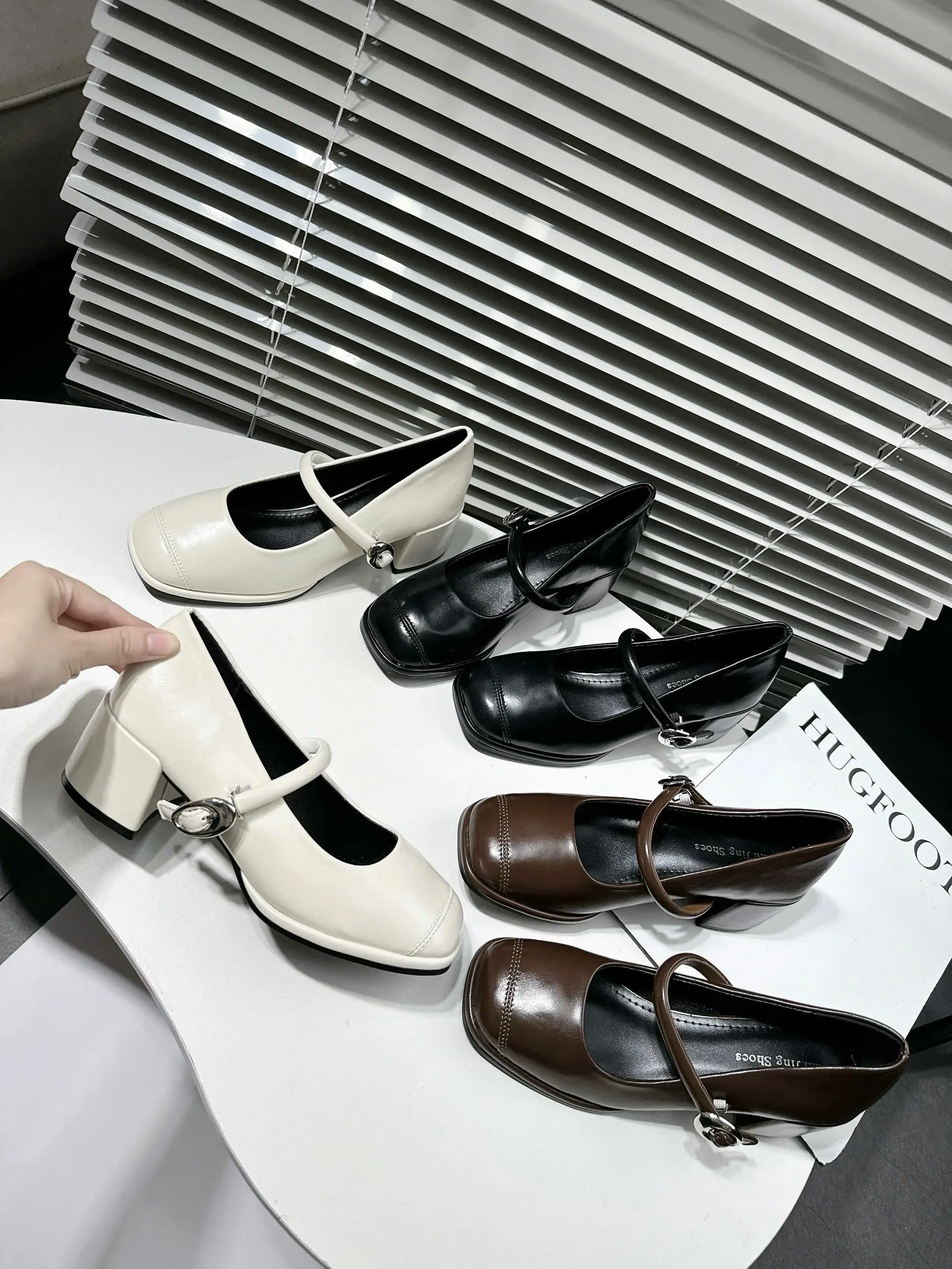 (XẢ HÀNG NGHỈ BÁN)a11 - giày cao gót khuy cài 5.6p da mềm qccc shose nữ chất đẹp mềm êm chân giày cao gót