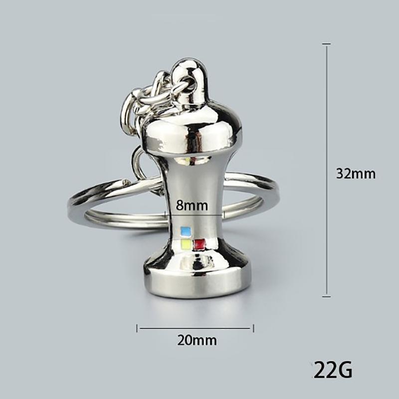 Dụng cụ pha cà phê sáng tạo 3D Móc chìa khóa Sữa bình quà tặng cà phê Dụng cụ pha cà phê Barista mini bằng kim loại Phụ kiện móc chìa khóa sáng tạo cho cô gái Quà tặng Women Hoa 2