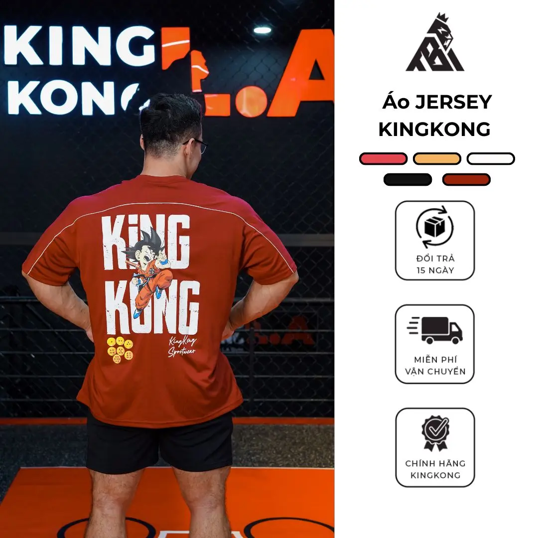 [Mới T6] Áo Jersy Oversize Chất Mè In Hình Goku - Local Brand TB KINGKONG SPORT WEAR