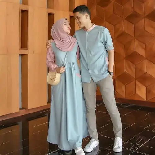 Couple FAREL terlaris // gamis couple lebaran 2025// couple farel pasangan gamis+kemeja/ baju lebaran 2025 5