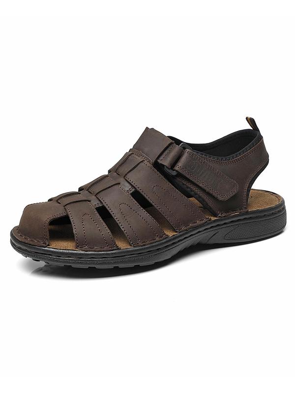 Men's Fashionable Plain Color Sandals, Casual Comfortable Breathable Sandals for Outdoor Beach, Male All-match Round Toe Sandals for Daily Wear, Walking Shoes 5