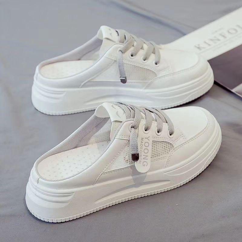  giày lười giày nữ trắng Giày nữ Flat Sole Giày đế bằng Giày Oxford Giày buộc dây WA122 