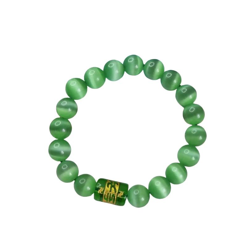 Vòng tay phong thủy đá mắt mèo mix lu omani Phụ nữ Kỷ niệm Tốt đẹp