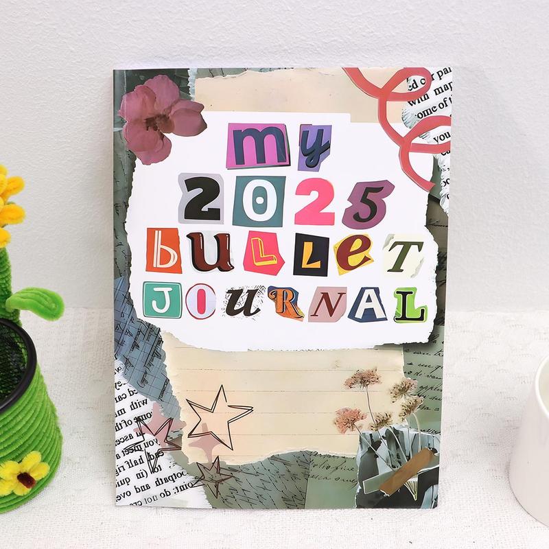 Product Introduction of 2025 Bullet Journal, 1 Count Creative Scrapbook, Daily Planner Notebook, Journal Notebook, Office Stationery & Supplies, Gift for Friend 0