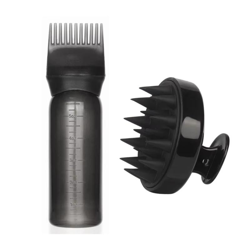 Product Introduction of 160ML Hair Dye Applicator Bottles Portable Hair Roots Massager Plastic Dyeing Shampoo Bottle Oil Comb Brush Hair Coloring Tools 15