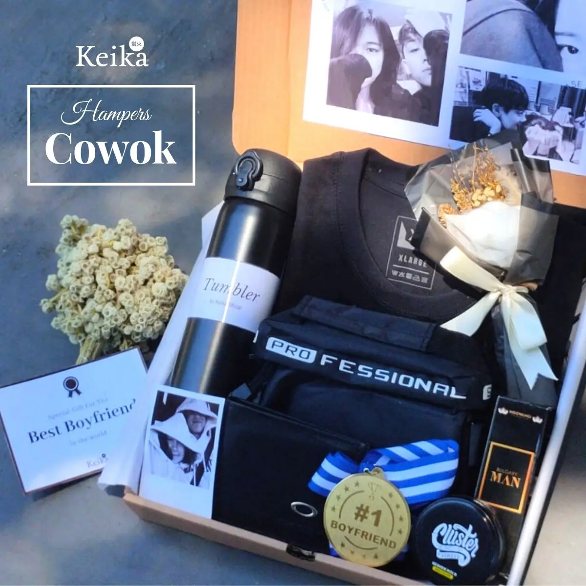 Hampers Kado Cowok | Paket Gift Box Hadiah Ulang Tahun Wisuda sempro Anniversary Hitam ultah giftbox men