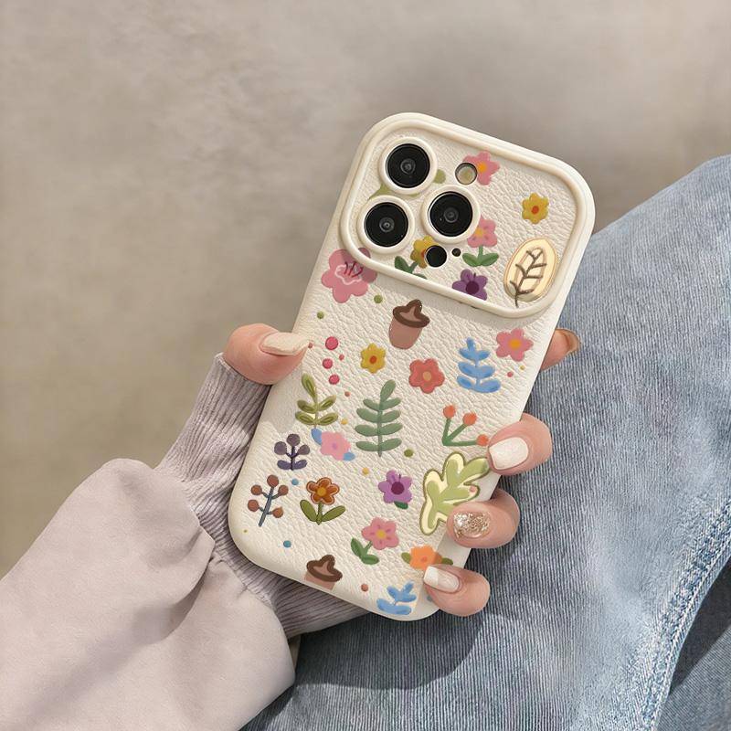 Tương Thích Cho IPhone16, 15, 14, 13, 12 11 Pro Max, IPhone14,15,16 Plus,Tươi Và in Hoa Điện Thoại Trường Hợp Sen Là Bảo Vệ Thiên Nhiên