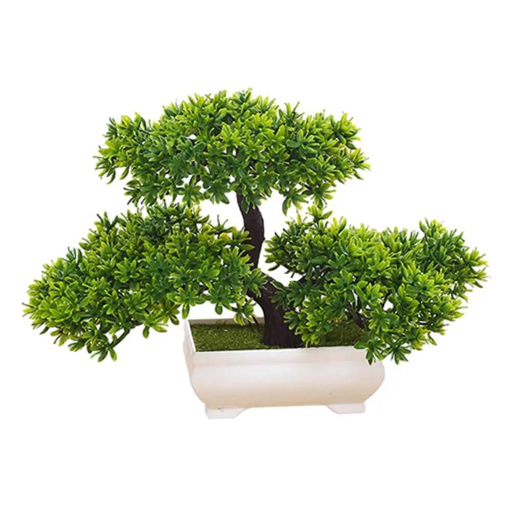 Artificial Bonsai Tree Potted Pine Tree Zen Decor Centerpiece Welcoming Pot Plants Faux Plants Small Fake Plants for Office Bathroom