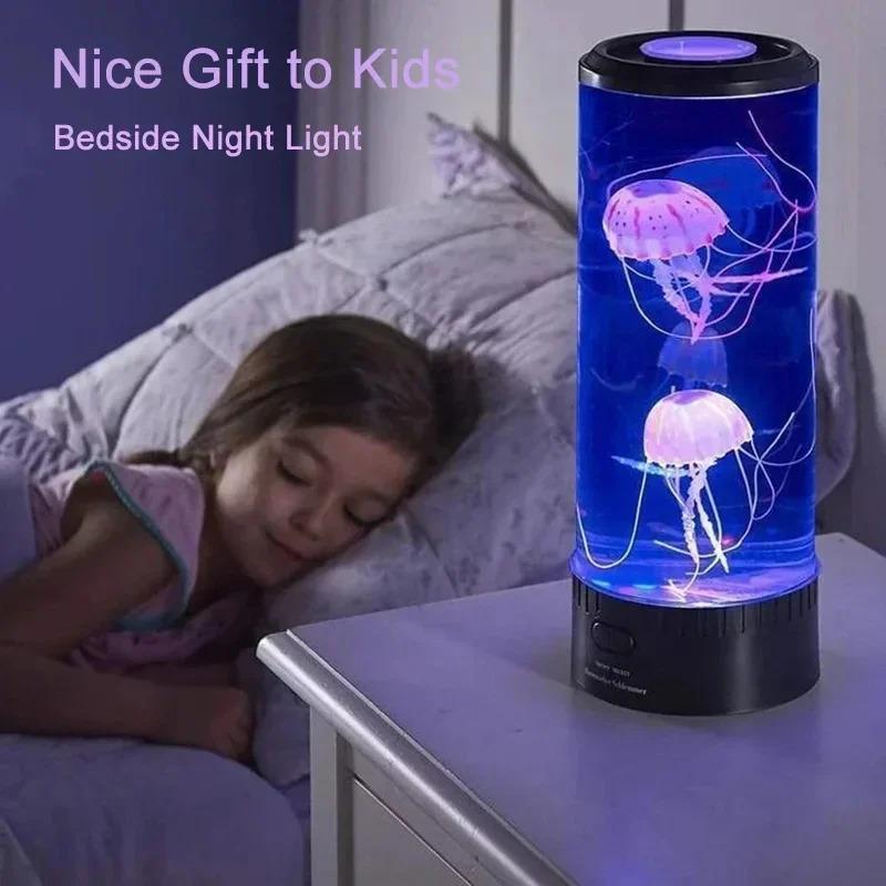 Color Changing Jellyfish Lamp Usb/Battery Powered Table Night Light Children'S Gift Home Bedroom Decor Boys Girls Birthday Gifts 0