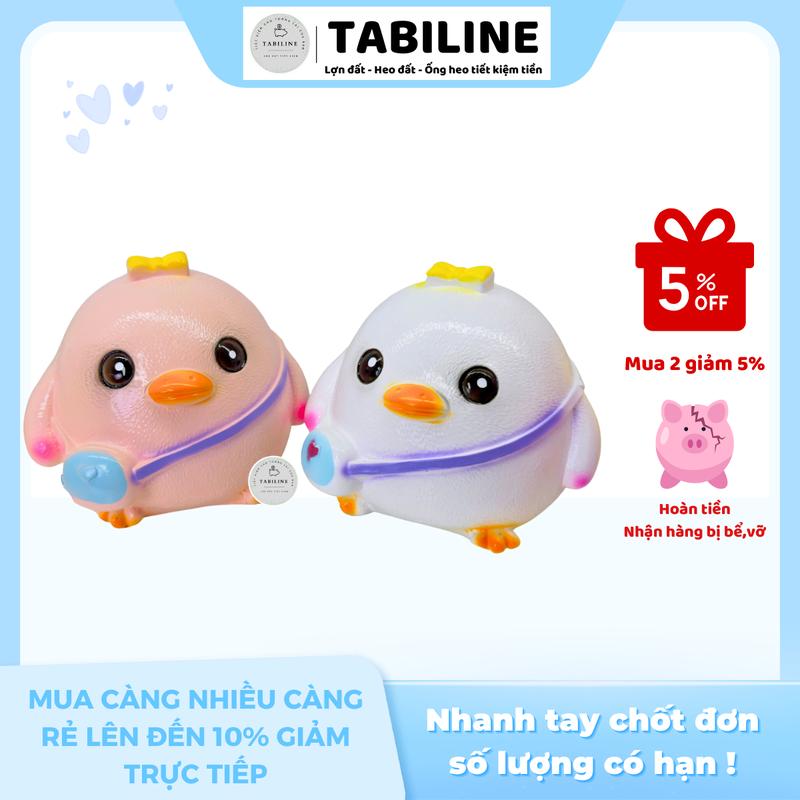 Heo dất ống heo đựng tiền lỗ ngang gà con size mini xinh đáng yêu LD54 - TABILINE