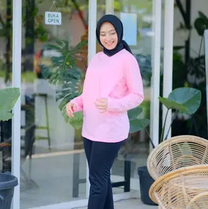 Kaos Menyusui Bukaan Kanan Kiri XL dan XXL Bigsize Busui Panjang & Pendek