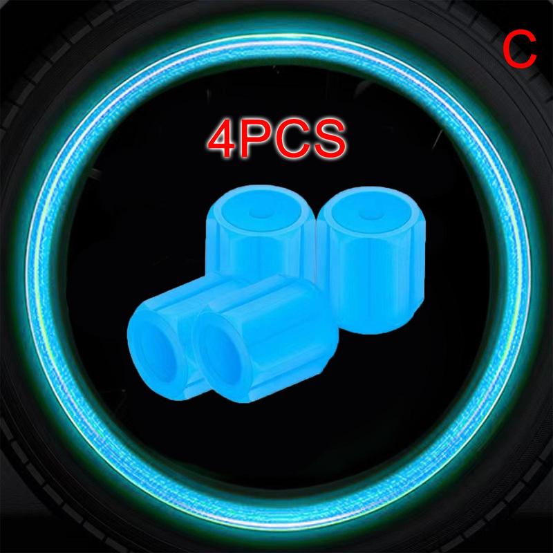 Product Introduction of 4Pcs Luminous Tire Valve Caps 5 Colors Car Motorcycle Wheel Styling Tool Car Glowing Valve Tire O2J8 44