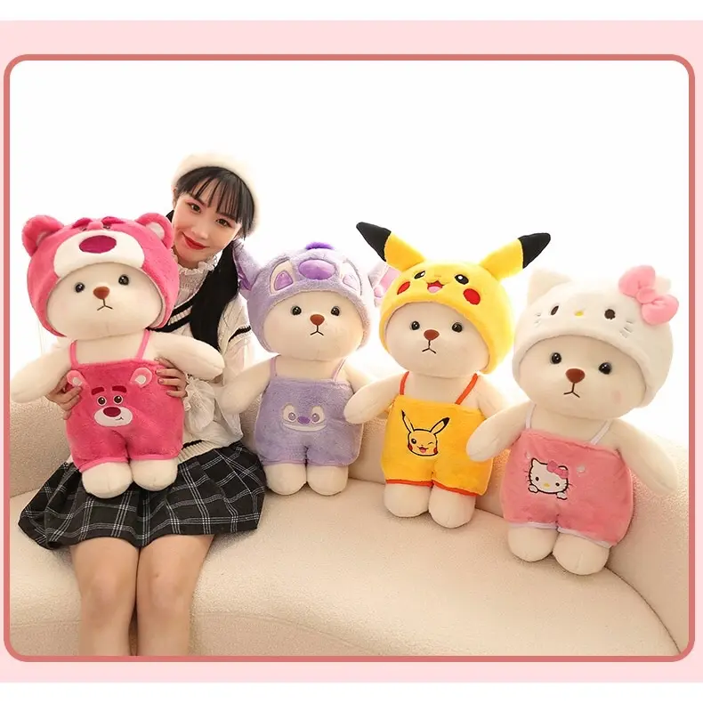 Gấu bông lena ngồi siêu đáng yêu  - thú nhồi bông lena gấu dâu sezi 30cm Thú Bông Toy Đồ Chơi 7