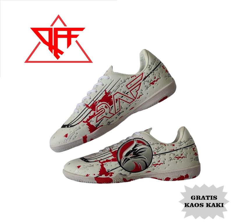 Sepatu Futsal RAF White Red XERACION ONE Dewasa" sepatufutsal c it Semua musim Pink sepatu  futsal sepatu futsal decit sepatu  futsal sepatu  ori 9