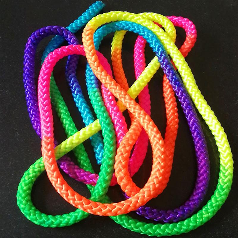 Product Introduction of Sports Gym Rainbow Color Rhythmic Gymnastics Rope Solid Competition Arts Training Ropes 24