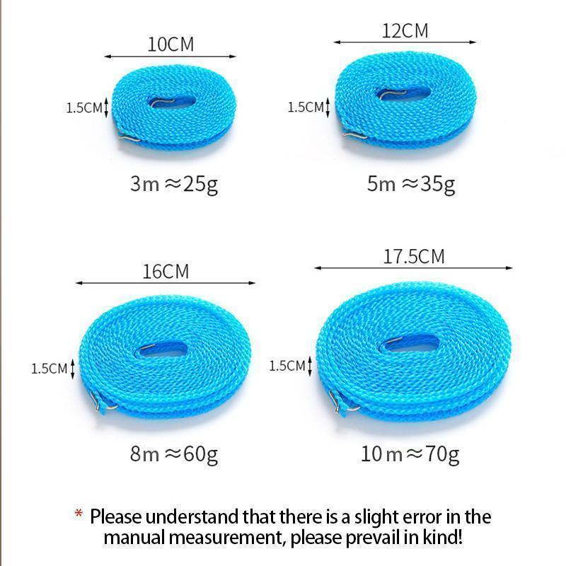 5M Washing Line, Nylon Washing Line, Outdoor Washing Line, Camping Washing Line, Exterior Washing Line FüR Indoor- Und Outdoor-CampingbüGel, 7