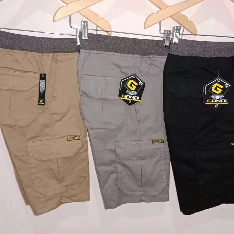 Celana  pendek cargo pria, Celana pendek kolor, Celana pendek kimpul pria Polos Karet Katun Motif Nyaman 1