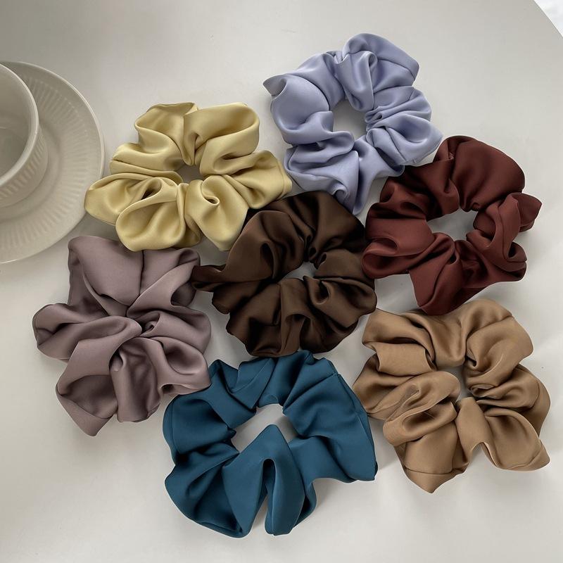 Product Introduction of Temperament High-grade Texture Satin Hair Band Silk Headband Hair Rope Rubber Band Hair Accessories Women 0