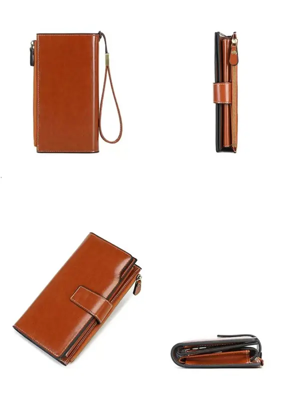 Women's Elegant Long Wallet, Fashionable Multi-layer Design Wallet with Zipper & Safety Buckle, Casual Trendy Versatile High-quality Daily Wallet 6