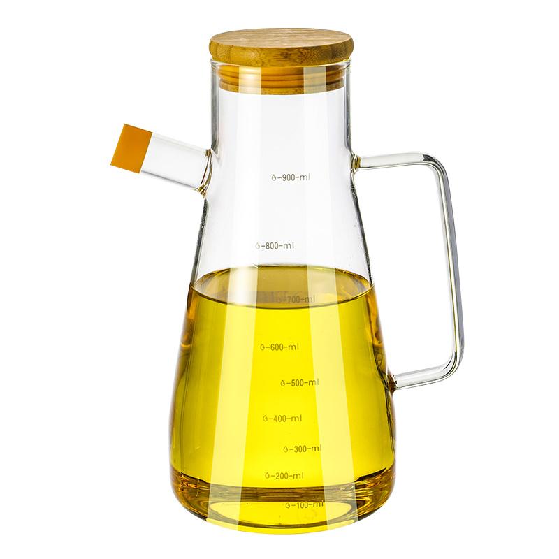 Product Introduction of Botol Minyak Goreng Borosilicate Glass Wadah Kaca Oil Pot Leak Proof Tutup Kayu 700 ML 6