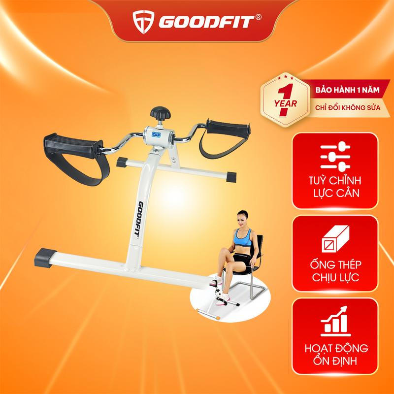  Xe đạp thể dục tại nhà mini GoodFit tùy chỉnh độ nặng thép chịu lực mạ crom tháo lắp dễ dàng - GF003MB 