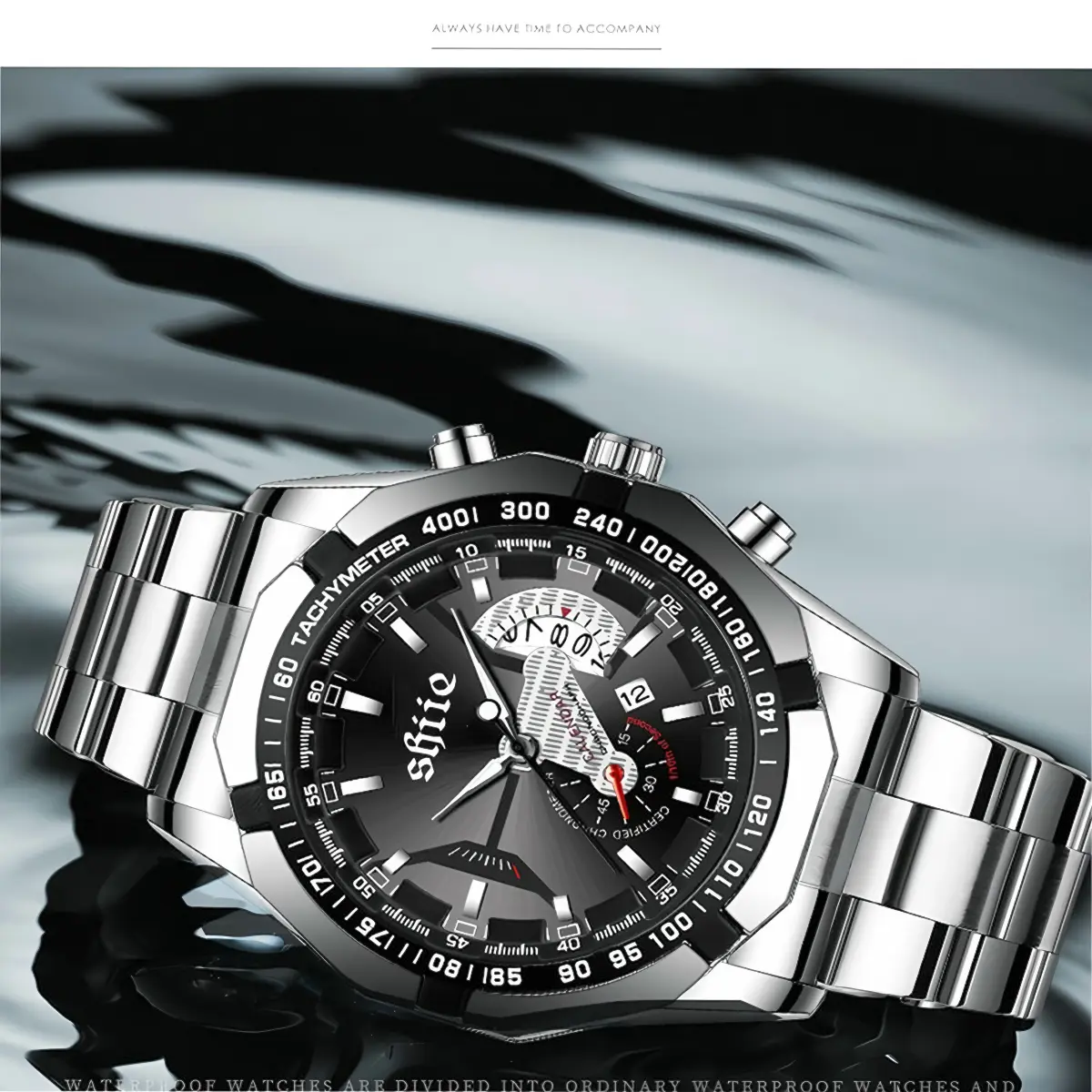UNISEX WATERPROOF ELEGANT Shiie  Jam Tangan Pria Anti Air Original Luxury Stainless Steel