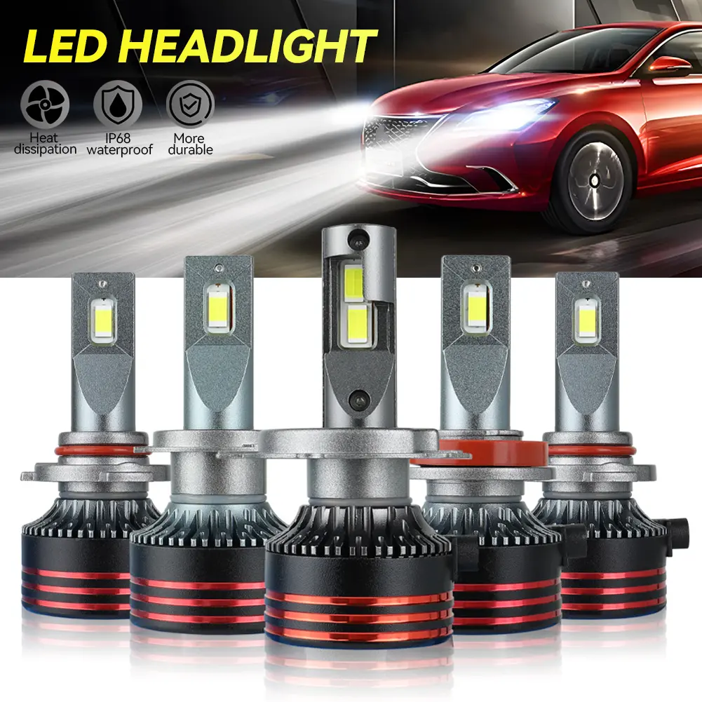 Đèn LED Đèn Pha Ô Tô, 1 CÁI, H1, H7, H11, H4, H3, 9005, 9006, Bóng Bán Đèn Cao Và Thấp, Đèn Ô Tô, 12000LM, 120W, Đèn Màu Trắng, M8pro