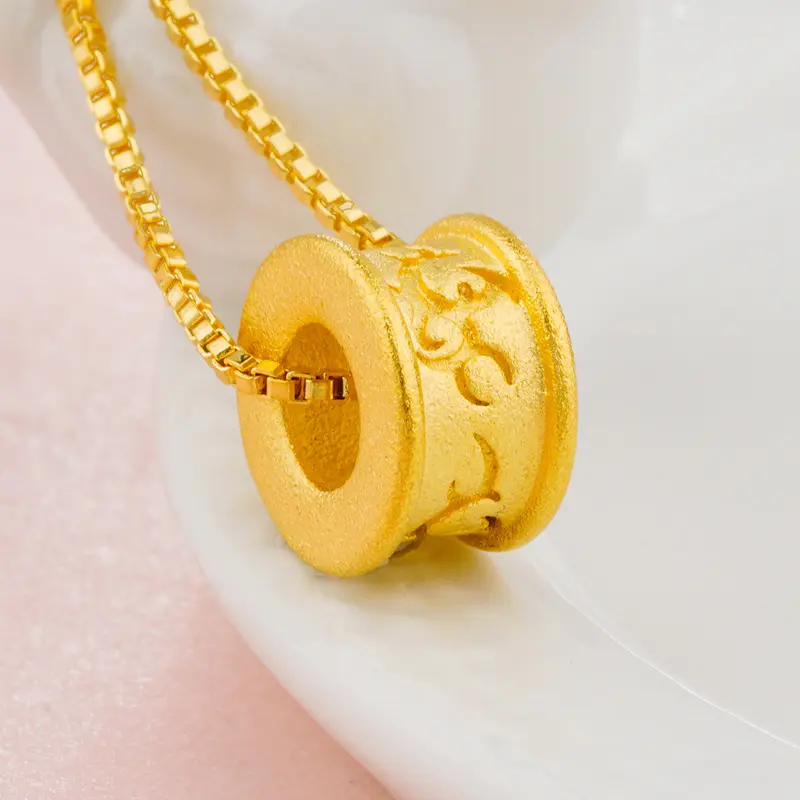 Vòng Cổ Vàng Phù Sa, Đồ Trang Sức, Mặt Dây Chuyền Eo Thon, Màu Không Dính, Mạ Đồng, Vàng 24K, Vòng Cổ Nữ Thời Trang