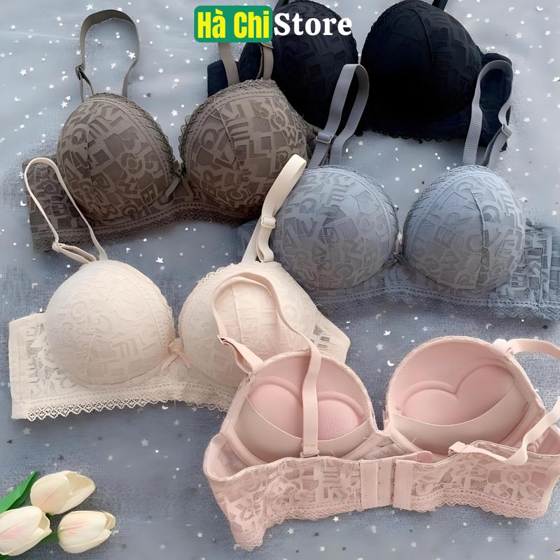 (LOẠI ĐẸP) Áo Lót Ren Không Gọng Nâng Ngực Mềm Mại Mút Kép Dày 5.5 cm Thông Hơi Thoáng Khí MÃ 912 Nữ Women Bra Kem - AL.912