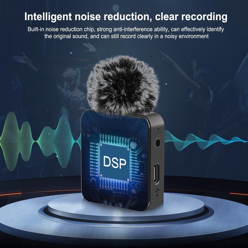 Product Introduction of Puluz Wireless Lavalier Microphone 2.4G Mic for iPhone ipad Android Type-C Phones Tablets Live Streaming Interview Vlogging 14