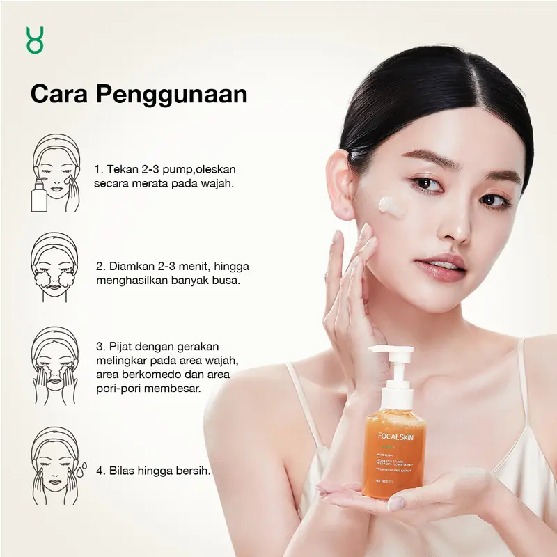 FOCALSKIN Porefying Bubble Cleanser Facial Wash Sabun Cuci Muka Membersihkan Komedo 120g | Pembersih Wajah | FS-C10 Acid Extract 7