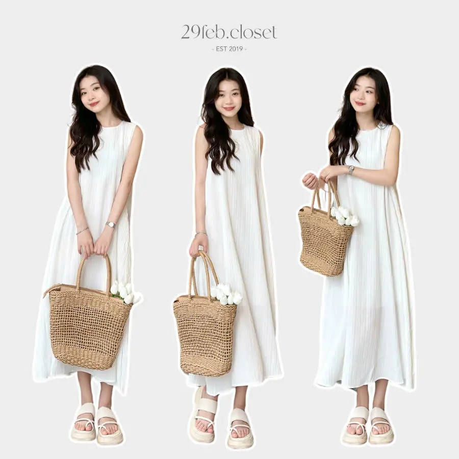 Váy ba lỗ đũi gân 2 lớp dáng xòe dài - 29feb.closet - V85 Nữ Dress Women | BigBuy360 - bigbuy360.vn Váy ba lỗ đũi gân 2 lớp dáng xòe dài - 29feb.closet - V85 Nữ Dress Women | BigBuy360 - bigbuy360.vn