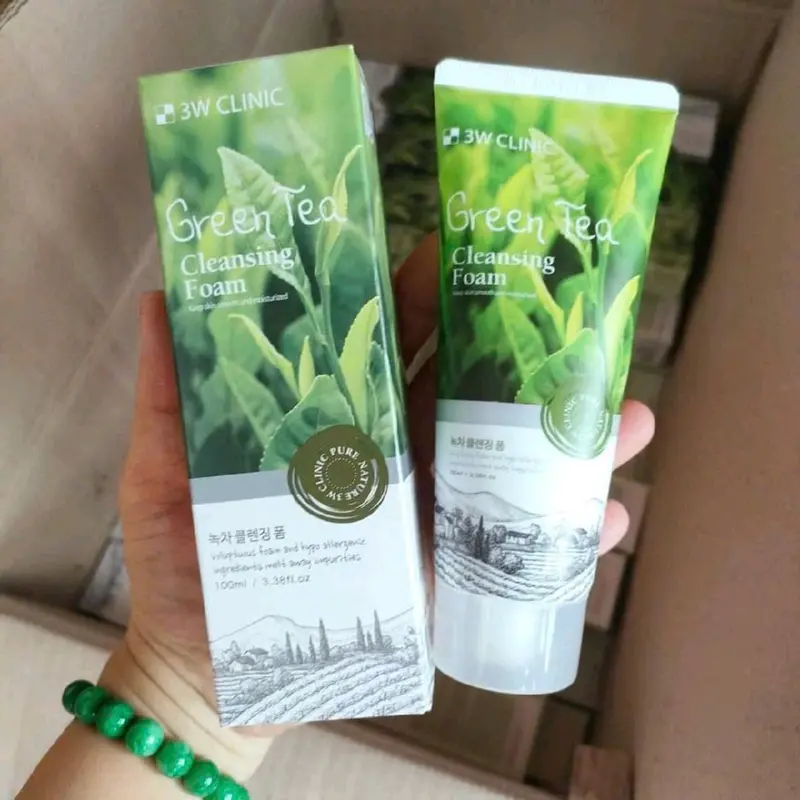 Sữa rửa mặt Green Tea 3W Clinic - Sữa Rửa Mặt 3