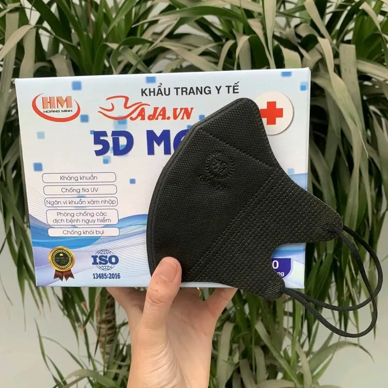 Set 100 chiếc Khẩu trang 5D Mask màu đen cá tính Women Phụ Kiện Voi 4