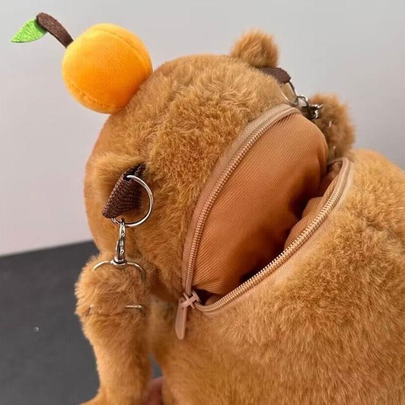 Ba lô Capybara, Thiết kế dễ thương, Túi đeo vai hoạt hình thời trang, dành cho bé gái, Rộng rãi cho sinh viên đại học 2
