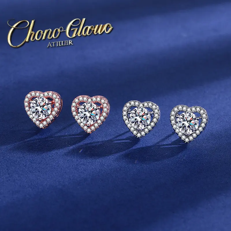 Hoa Tai Hình Trái Tim, Dát Zircon, Hoa Tai Đinh tán Đơn Giản Và Thanh Lịch, Độc Đáo Và Dễ Phối Đồ Sáng Bóng, Thích Hợp Làm Quà Tặng Cho Bạn Gái Hoặc Bạn Thân