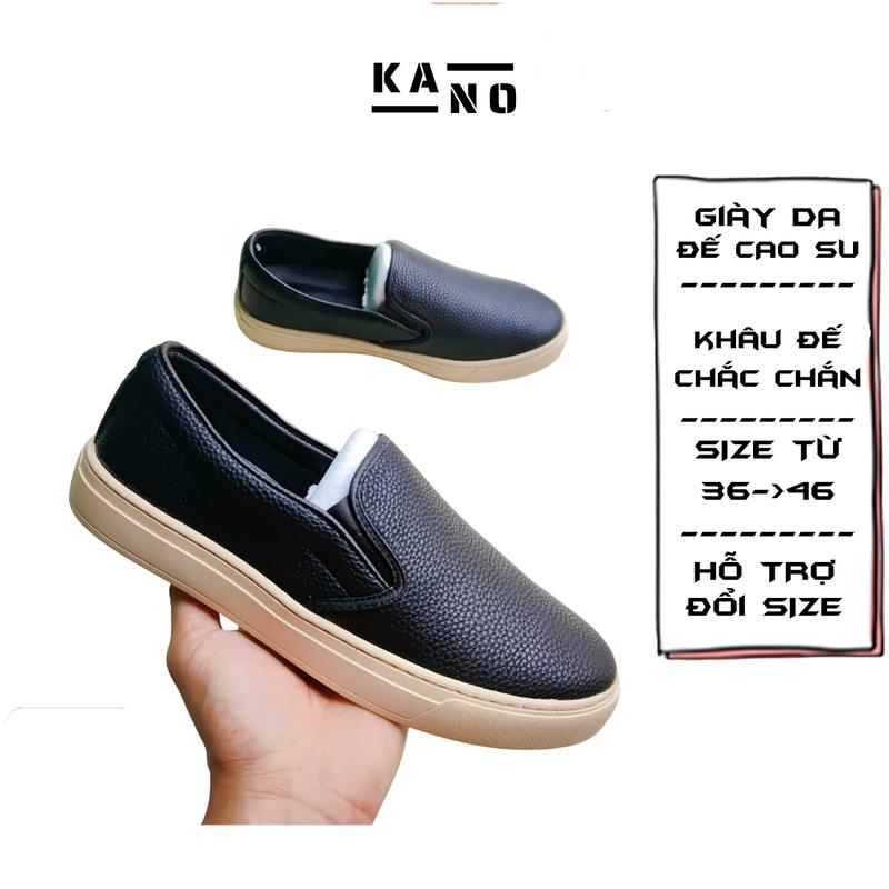 Giày slipon N1 da sần đế cao su chống trơn trượt khâu bao quanh cao 3cm size từ 38-43 sang trọng bền đẹp trẻ trung Shoes Loafer Nam Hoa Nhung Đồng giay slip on