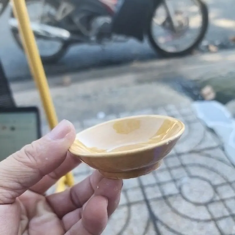 Chén Tép/chén chắm Gốm Cổ Xưa Vẽ Gà. Làm Bánh Bèo,Bánh Bò, Đựng Nước Chấm ( không chân đinh)Dành Cho Người Hoài Niệm 8