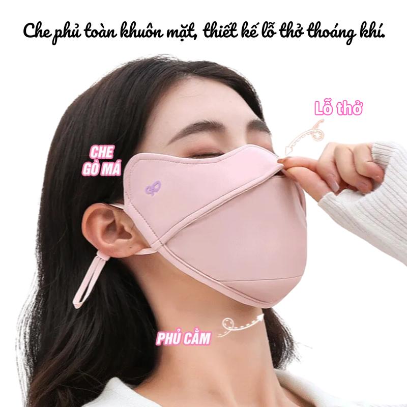 Product Introduction of Khẩu trang ENAIDE xịn xò che kín mặt 2 lớp chống nắng, tia cực tím - Nam, Tim 5