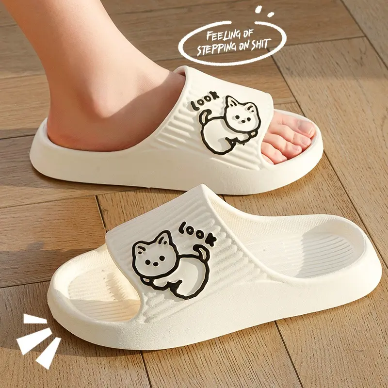 Cat Soft Slippers Bathroom Slippers Thick Bottom Slippers Home Use Slippers